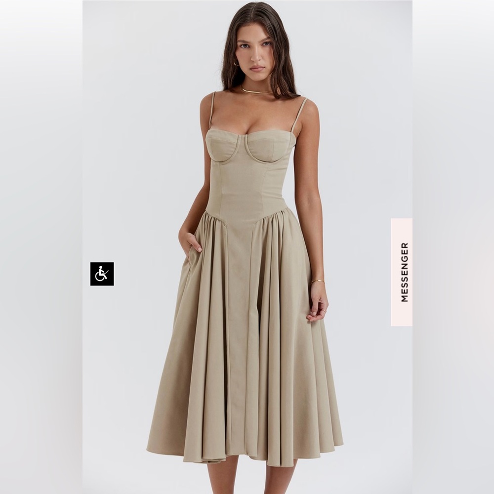 House of CB TAUPE CORSET SUNDRESS